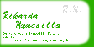 rikarda muncsilla business card